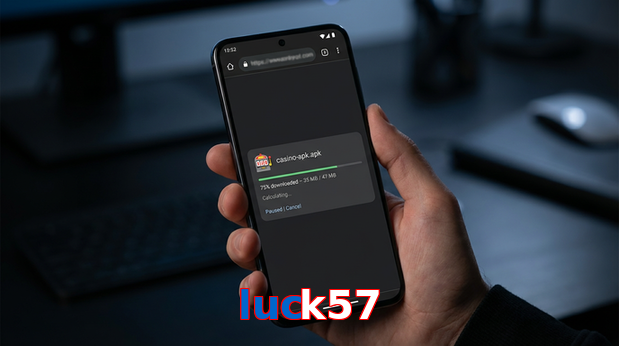 Main screen of Luck57 apk page for PK players