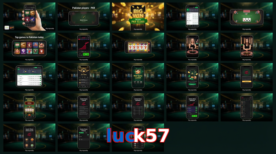 Main screen of Luck57 bet page for PK players